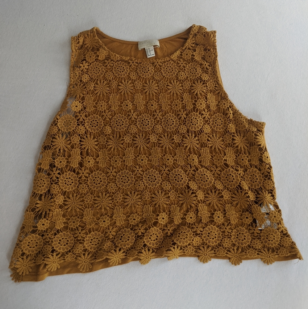 Forever 21 Knit Mesh Top